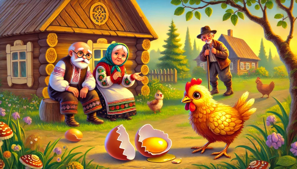 курочка ряба, українські казки, казки на ніч, казки для дітей 3-4 років